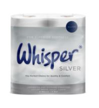 Whisper Silver 2ply Luxury Toilet Roll