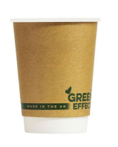 12oz DW Green Effect Kraft Cup - 100% Plastic Free