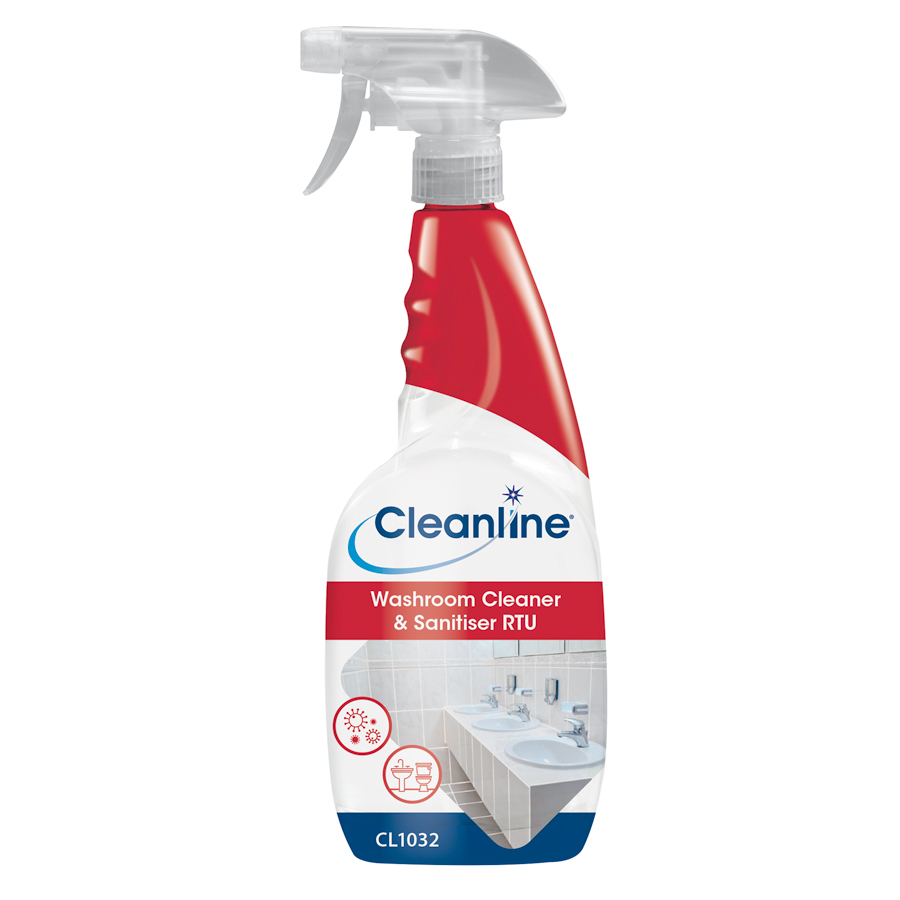 Cleanile General Cleaners CLEANLINE WASHROOM CLEANER& SANITISER RTU 6X750ML ...