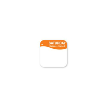DissolveMark® 19mm Day Labels - Saturday (Orange)