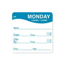 DissolveMark® 51mm Use By Labels - Monday (Blue)
