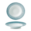 Raku Topaz Blue Profile Wide Rim Bowl Med 9.4" Box 12