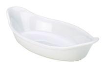 Genware Oval Eared Dish 22cm White