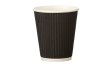 12oz Tall Black Ripple Cups