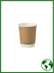 8oz Edenware® Compostable Smooth Double Walled Hot Cups