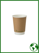 12oz Edenware® Compostable Smooth Double Walled Hot Cups