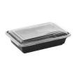 Black 38oz Rec Container with lid