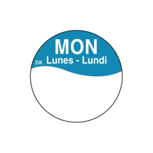 DuraMark™ Day Dot Labels - Monday (Blue)