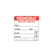 50mm WEDNESDAY Removable Day Label