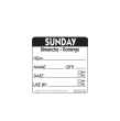 50mm SUNDAY Removable Day Label