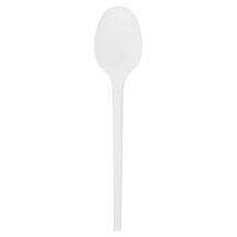 Standard White Plastic Dessert Spoons