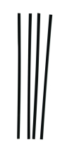 5.5inch / 140mm Black Plastic Straight Straws  4.3mm Bore