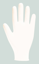 Latex Clear Powdered Gloves - Medium