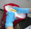 BLUE Rubber Gloves LARGE GR03 pack12