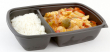 Fastpac 2 Compartment Black Rectangular Containers
