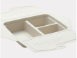 Meal Box2Go Square 3 Comp. 500/200/200ml 21x21cm case100