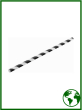 8" / 200mm Paper Straws - Black Striped